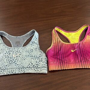 Nike Gray and Pink Sports Bra Duo